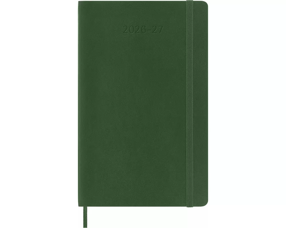 Moleskine 18 Monate Wochen Notizkalender 2026/2027, L/A5, 1 Wo = 1 Seite, rechts linierte Seite, weicher Einband, Myrtengrün<BR>