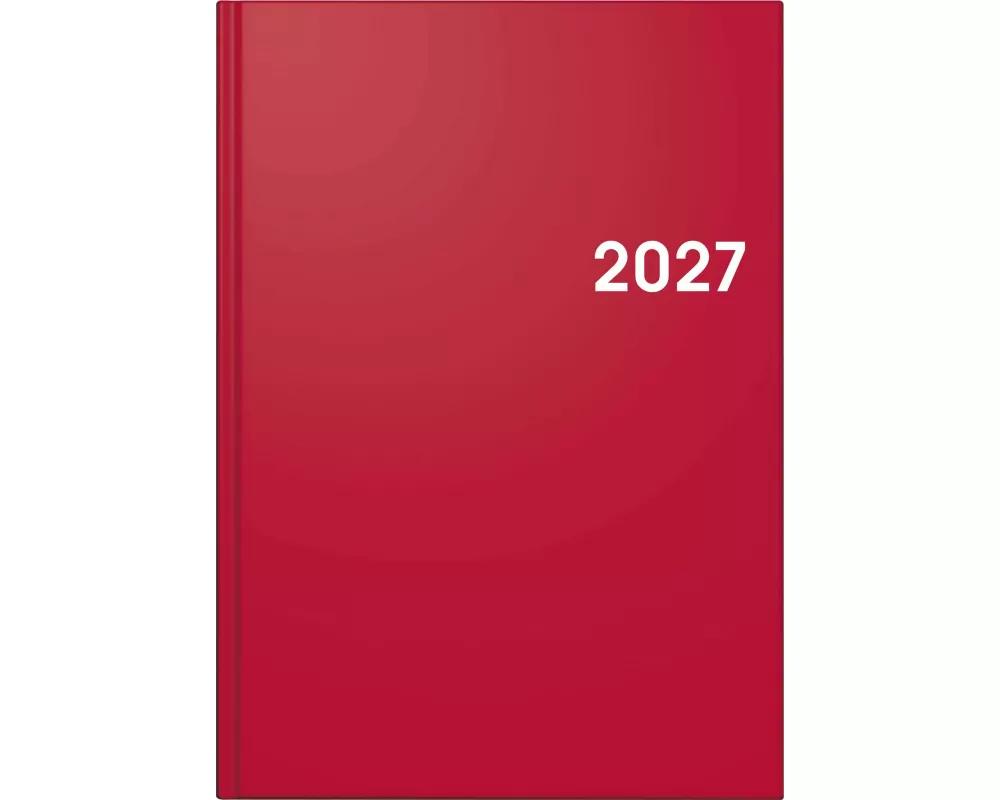 BRUNNEN 1079561017 Buchkalender Mod. 795 2027 A5, Kunststoff, rot