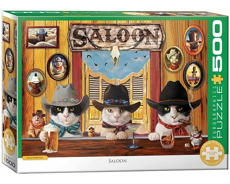 Family Puzzle 500 Teile - Oversize - Saloon by Lucia Heffernan