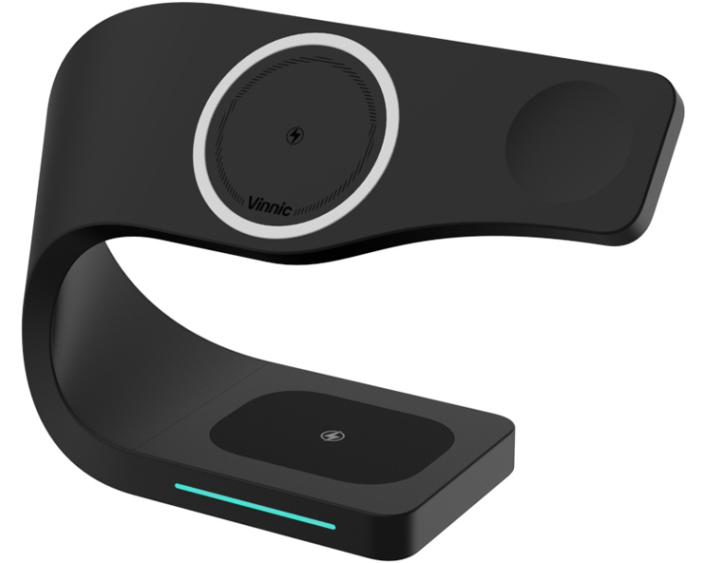 VINNIC 4-in-1 Diran Wirel.Charger VP-PD-31WCPBK iPh.AirPods&Apple Watch Bl.