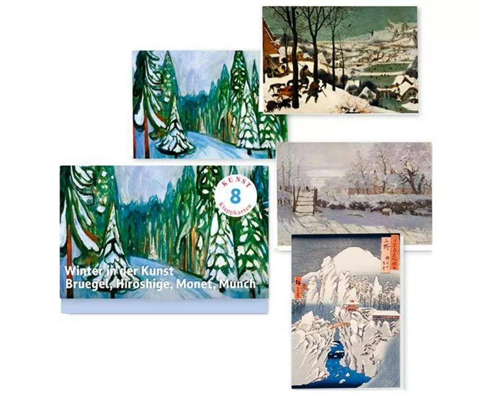 Winter in der Kunst - Acht Kunst-Klappkarten