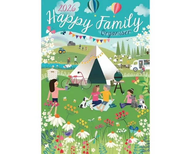 Happy Family Planner A3 Calendar 2026