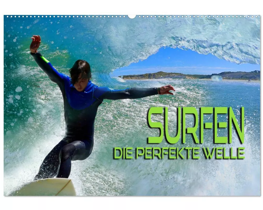 Surfen - die perfekte Welle (Wandkalender 2026 DIN A2 quer), CALVENDO Monatskalender