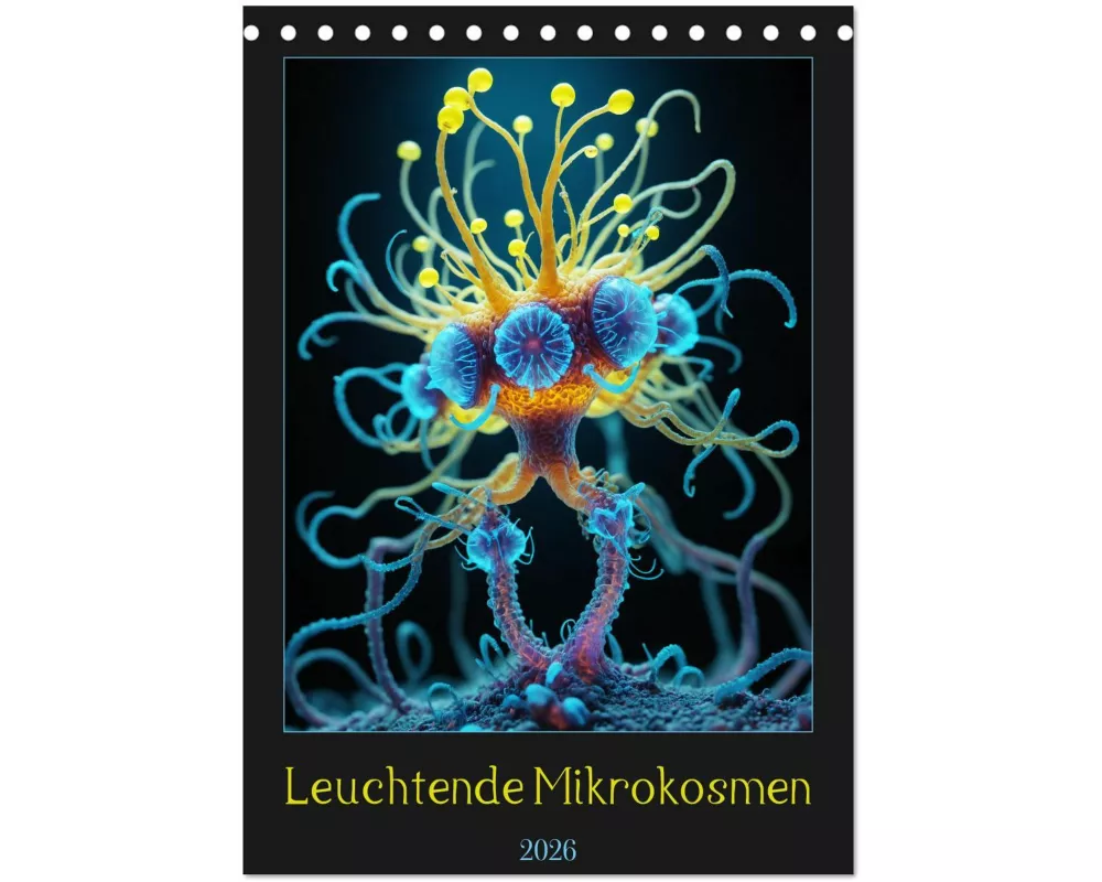 Leuchtende Mikrokosmen (Tischkalender 2026 DIN A5 hoch), CALVENDO Monatskalender