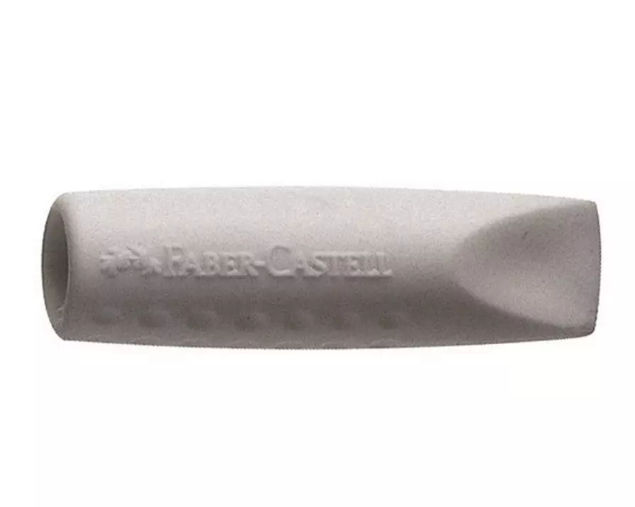 Faber-Castell Radiergummi Grip 2001 Eraser Cap 2 Stück, Grau