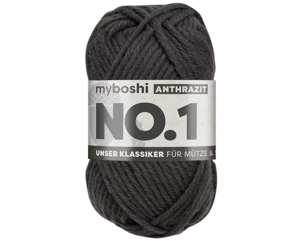 myBoshi Wolle Nr.1 Anthrazit 50 g, 55 m