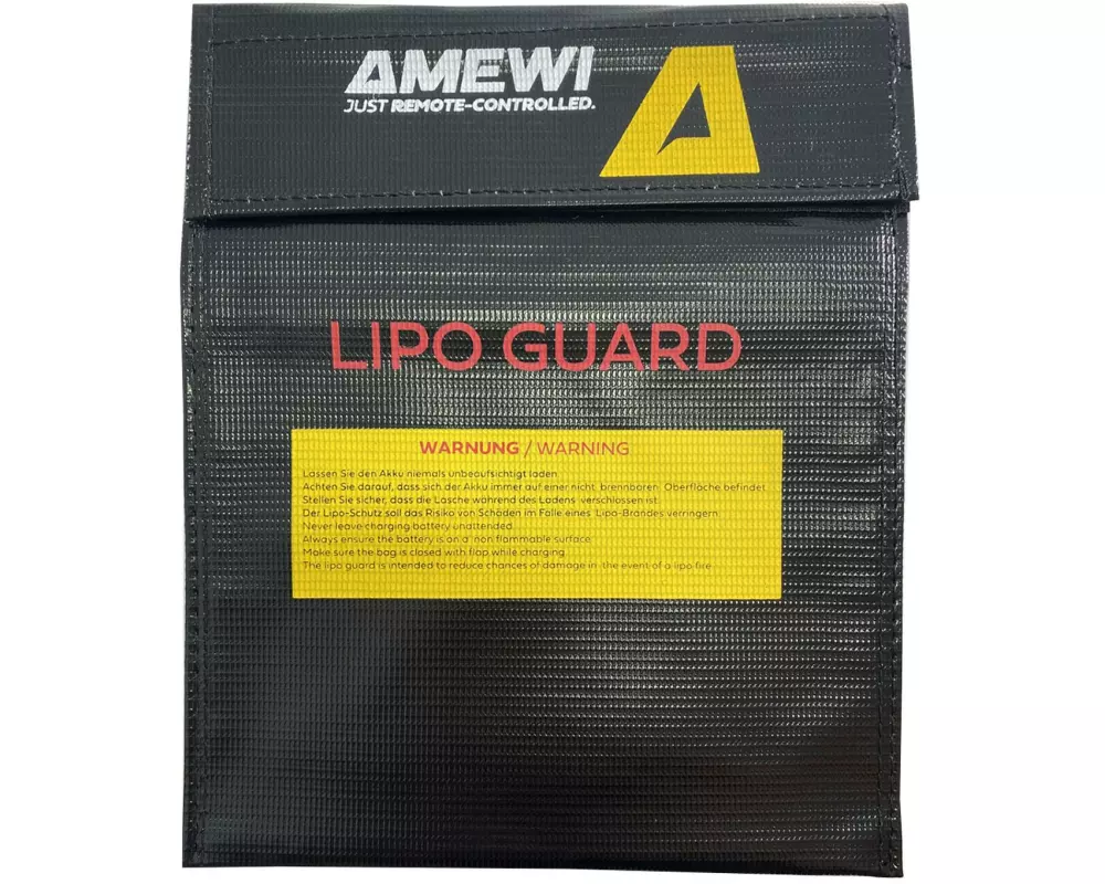 Amewi Brandschutztasche Lithium Akkus 180 x 230 mm schwarz