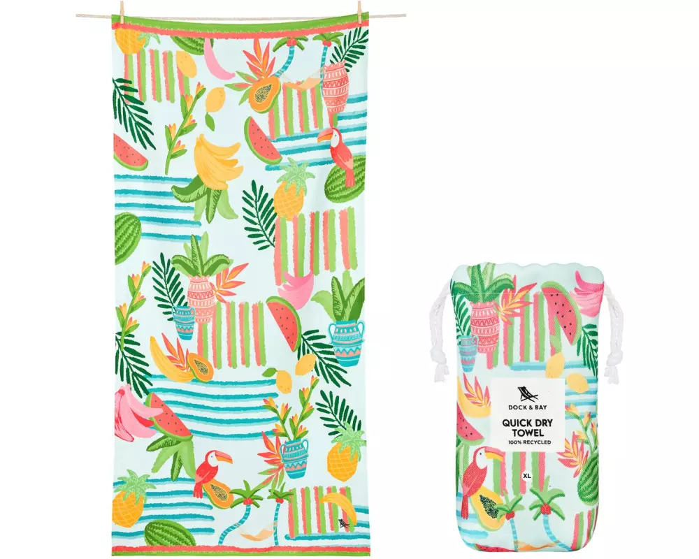 Dock & Bay Strandtuch Tropicana Treat 200 cm x 90 cm, Mehrfarbig