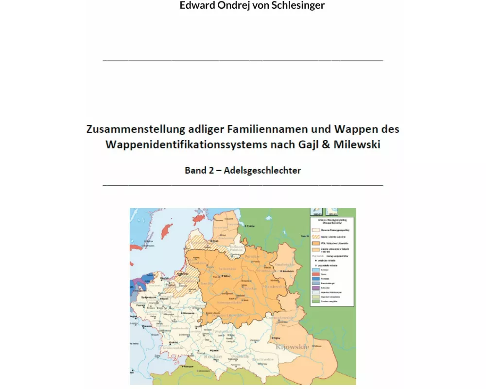 Zusammenstellung adliger Familiennamen und Wappen des Wappenidentifikationssystems nach Gajl & Milewski