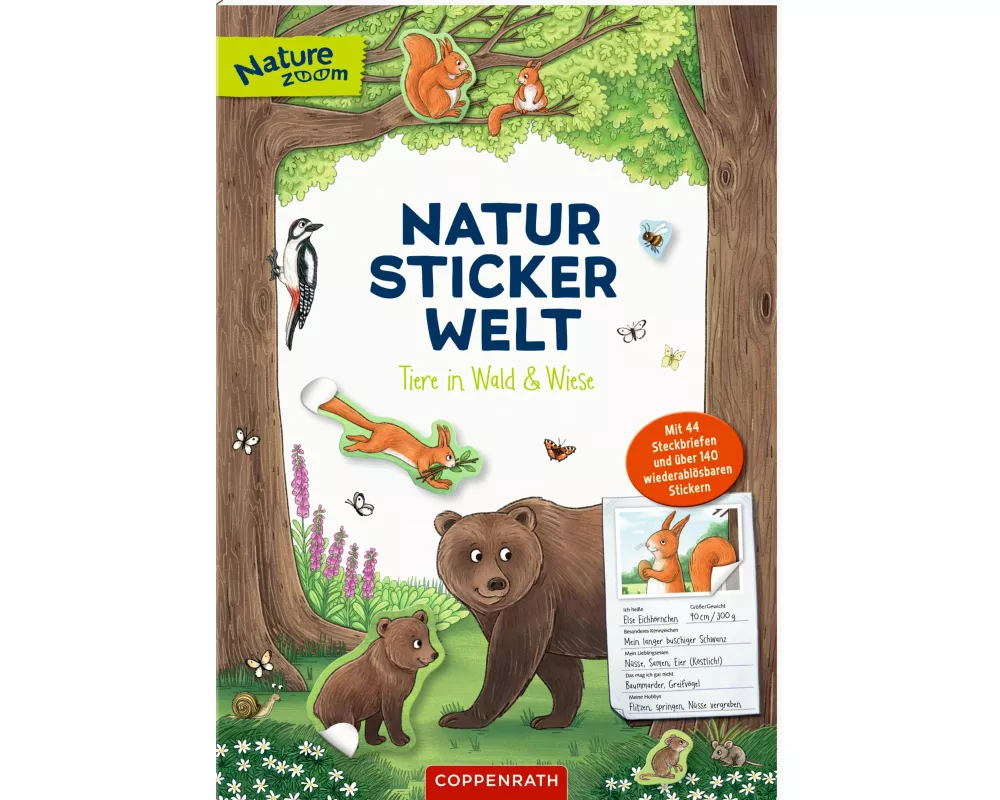 Natur-Stickerwelt: Tiere in Wald und Wiese