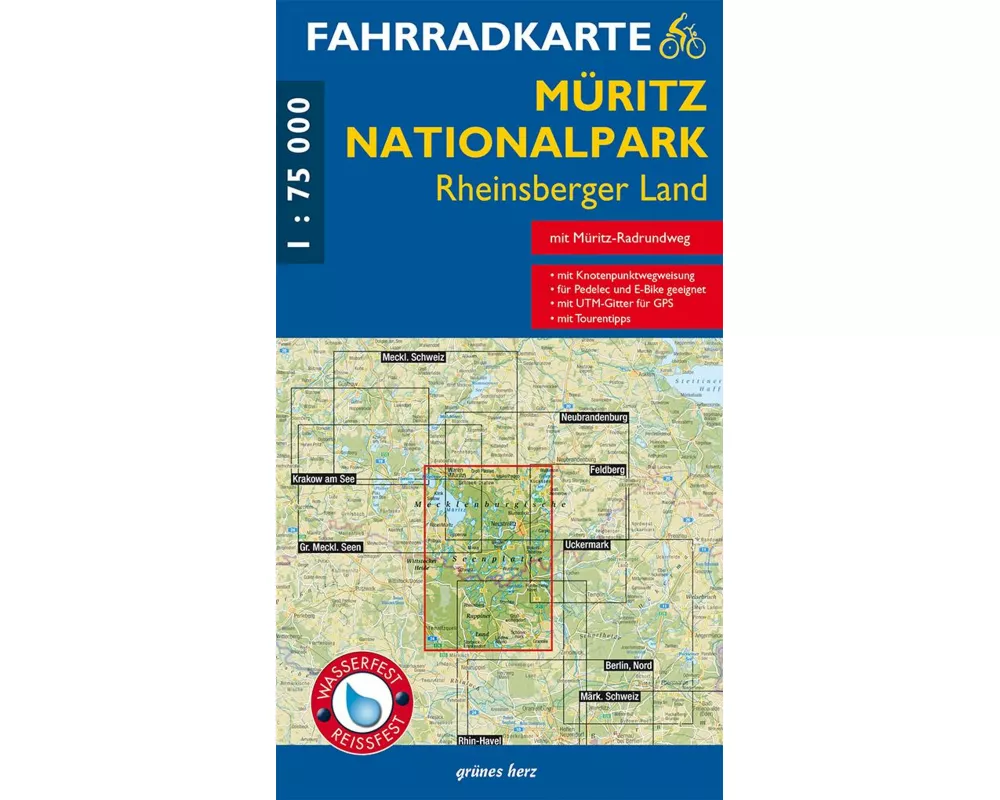 Fahrradkarte Müritz-Nationalpark, Rheinsberger Land