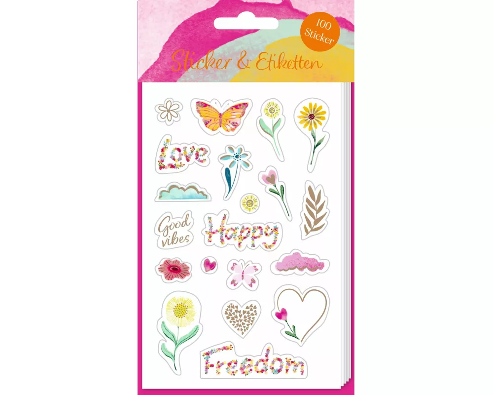 Stickerbogen mit 100 Stickern