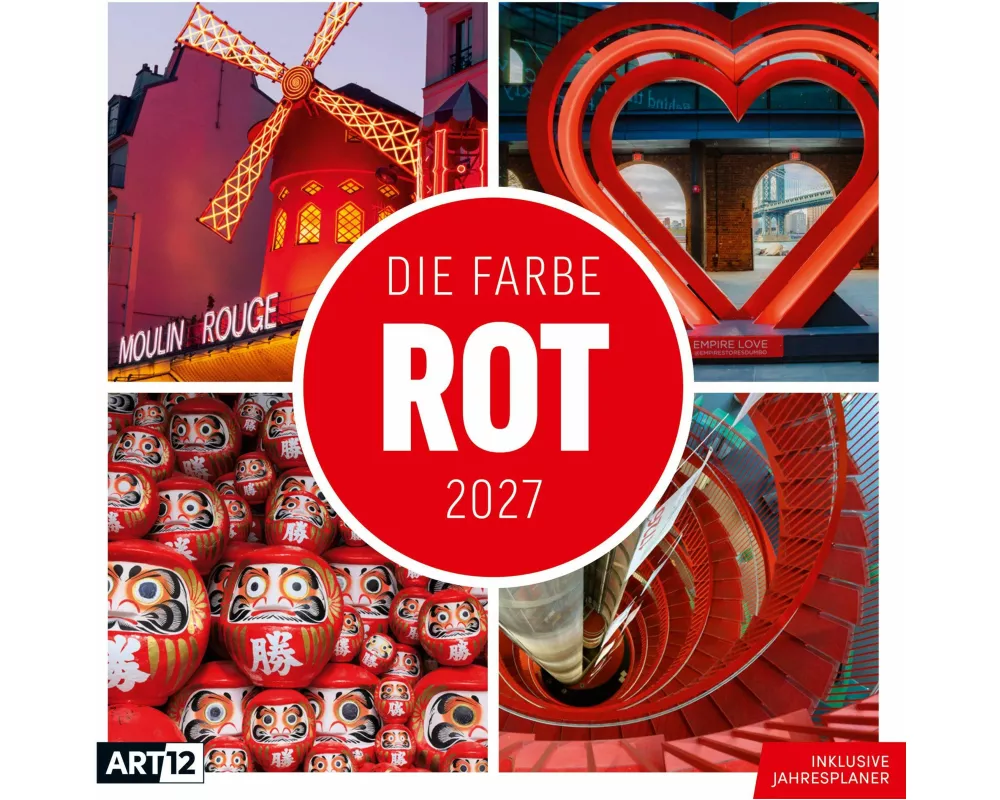 Die Farbe Rot Kalender 2027 - 30x30 - Art12