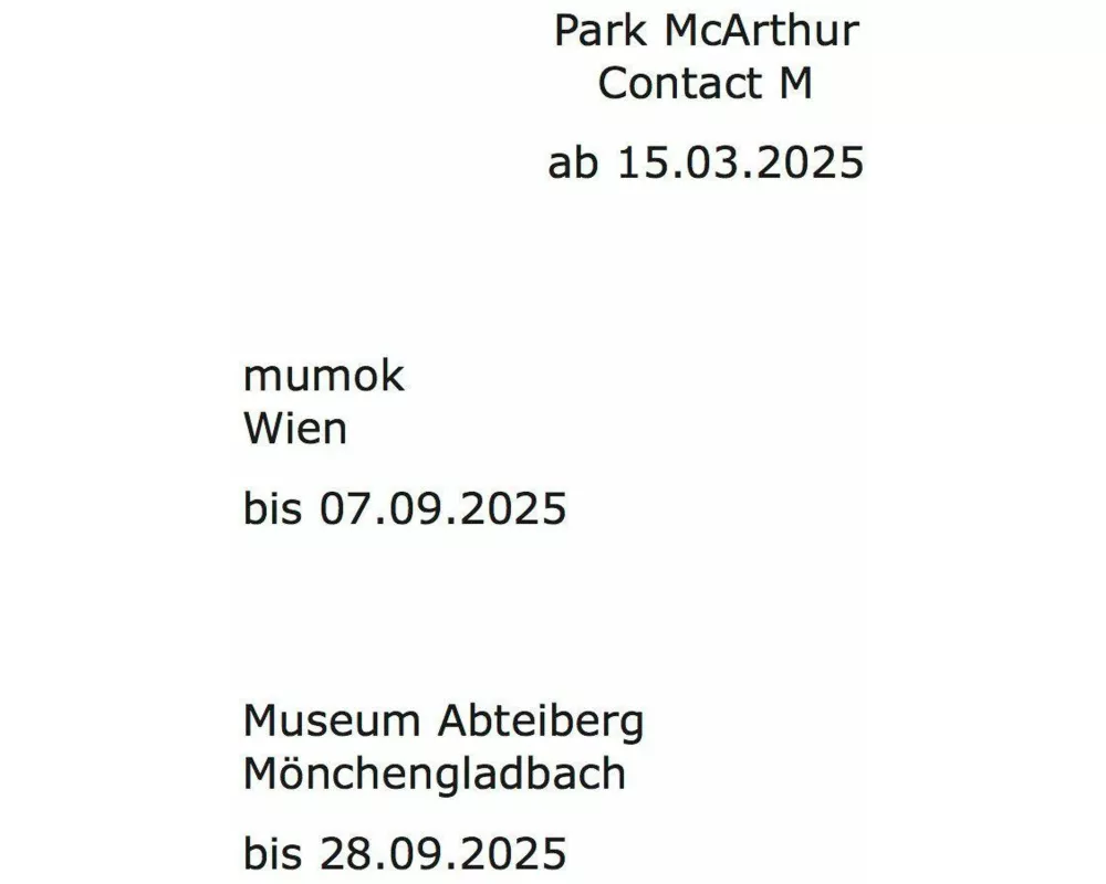 Park McArthur. Contact M