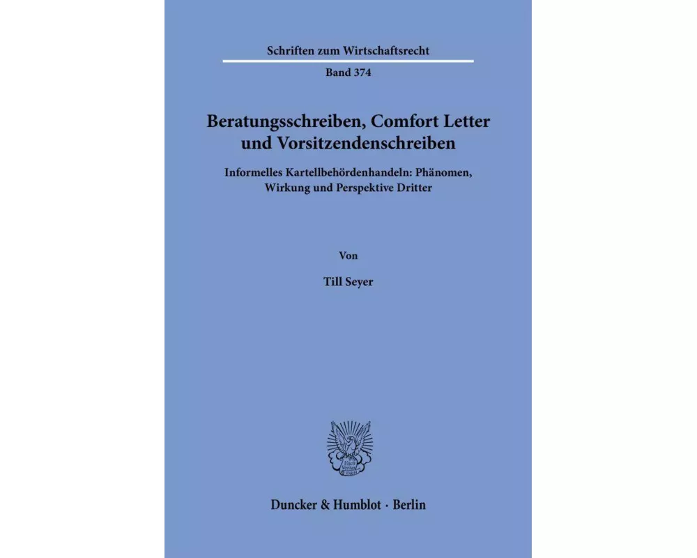 Beratungsschreiben, Comfort Letter und Vorsitzendenschreiben