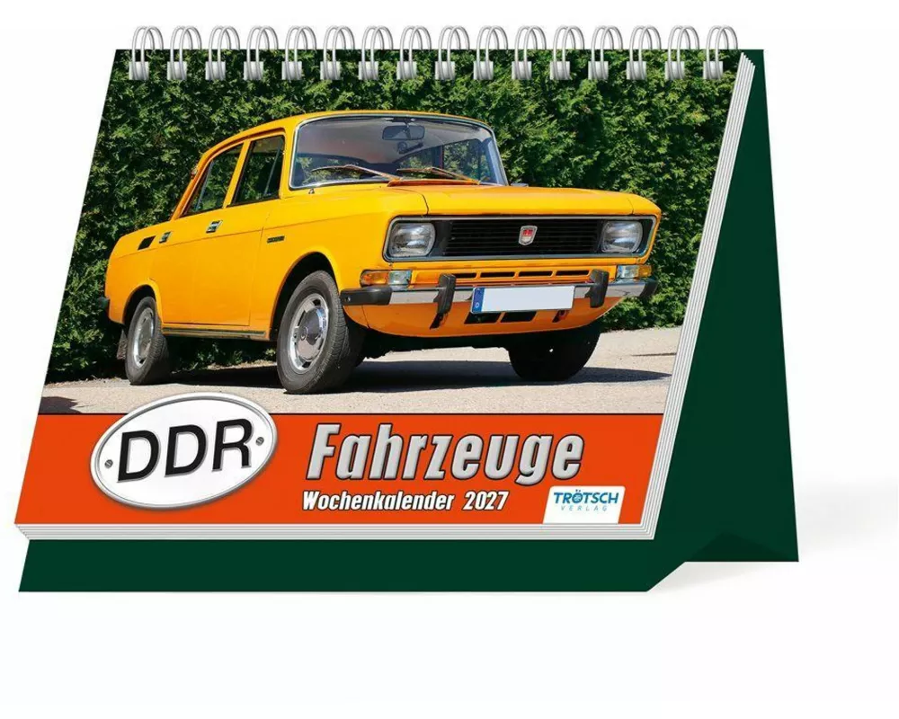 TRÖTSCH - Aufstellwochenkalender DDR Fahrzeuge 2027