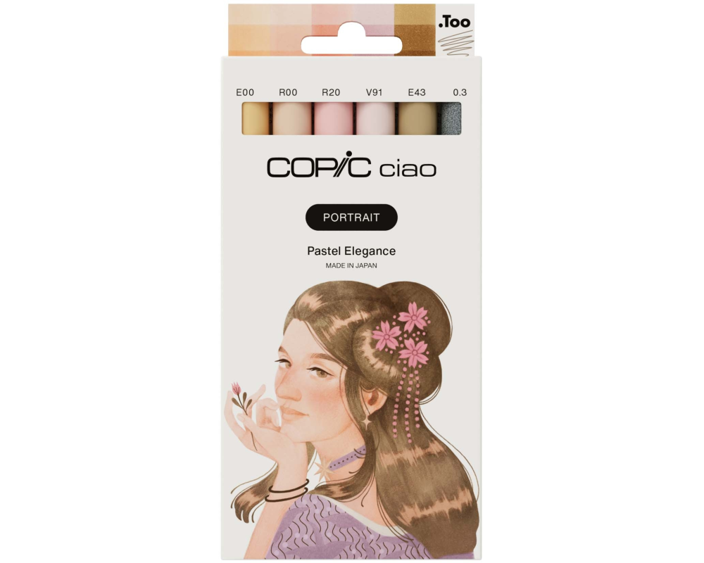 COPIC Marker Ciao Portrait Set 22075582 Pastel Elegance 6 Stück