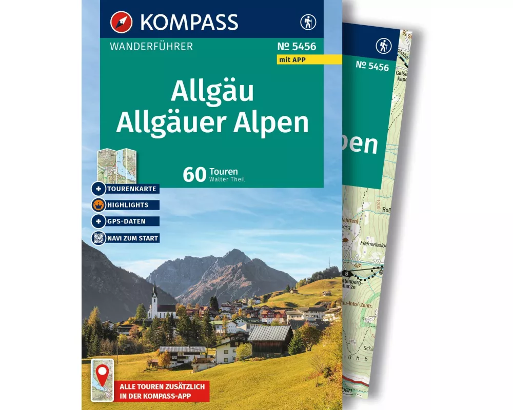 KOMPASS Wanderführer Allgäu, Allgäuer Alpen, 60 Touren mit Extra-Tourenkarte