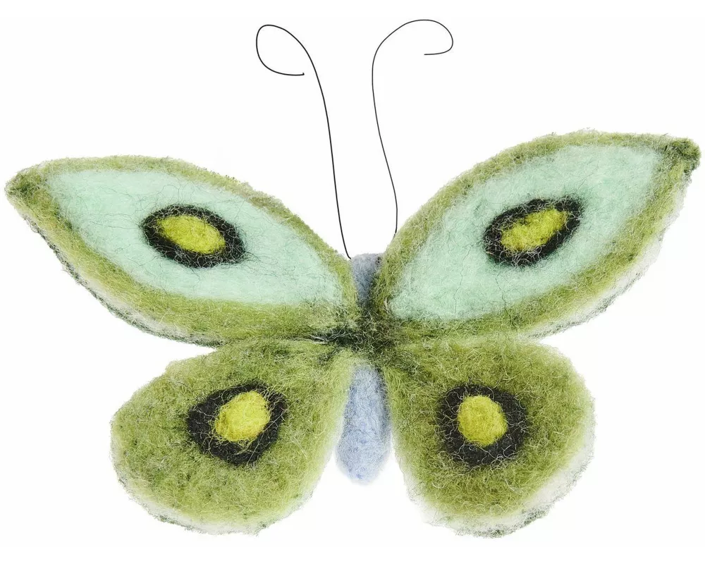 Aufhänger Filz-Schmetterling hellblau 10 x 10,5 x 7cm