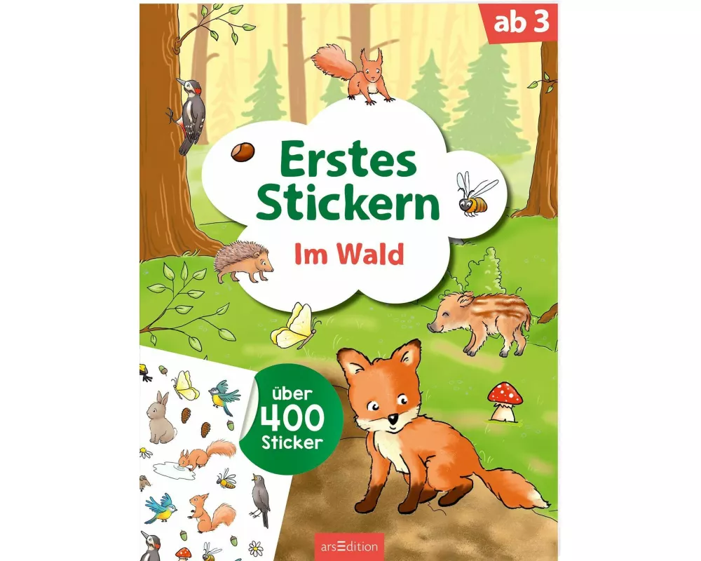 Erstes Stickern – Im Wald