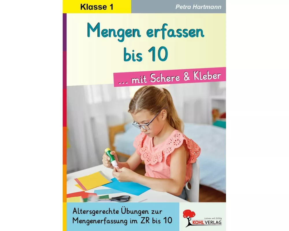 Mengen erfassen bis 10 ... mit Schere und Kleber