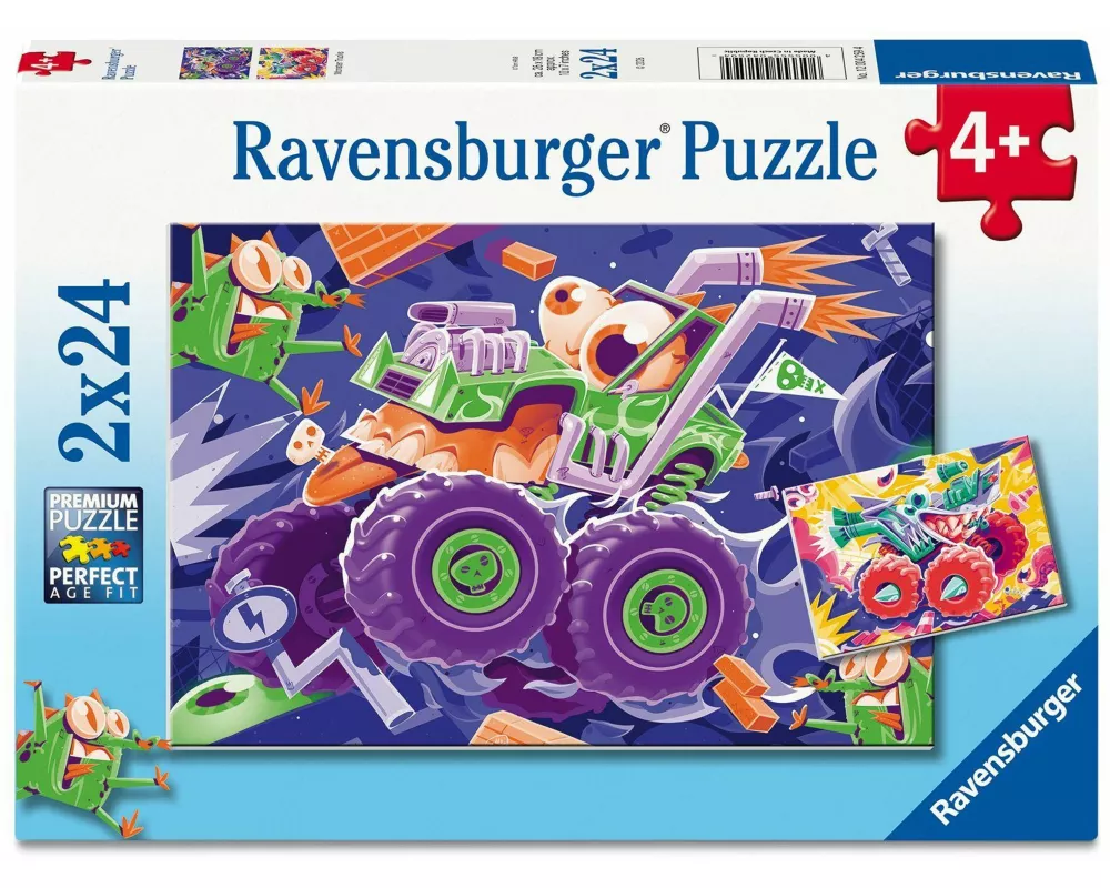 Kinderpuzzle 2x24 Teile - Monster Trucks