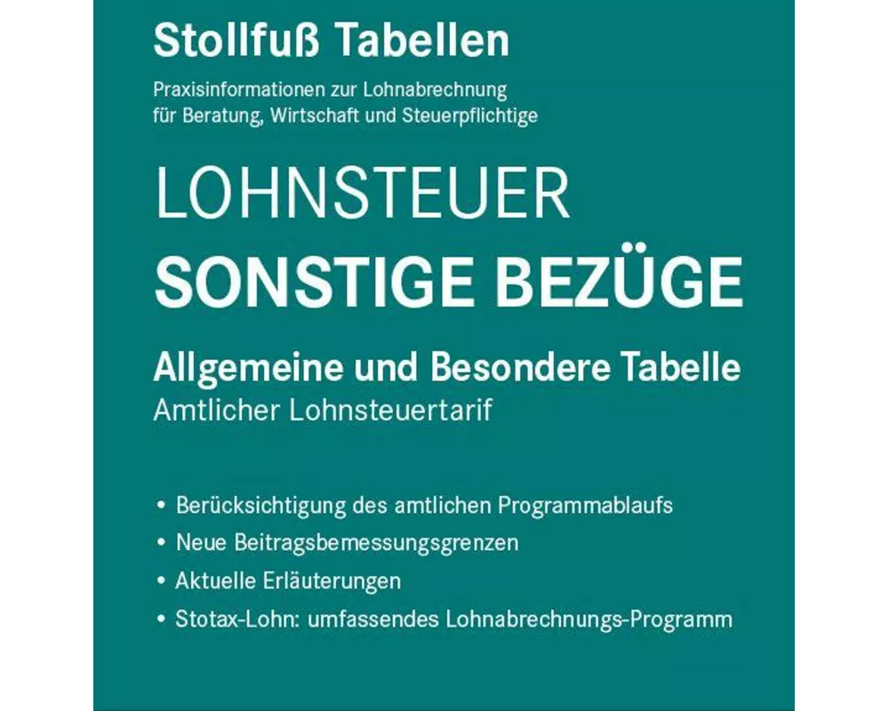 Tabelle, Lohnsteuer 2026 Sonstige Bezüge