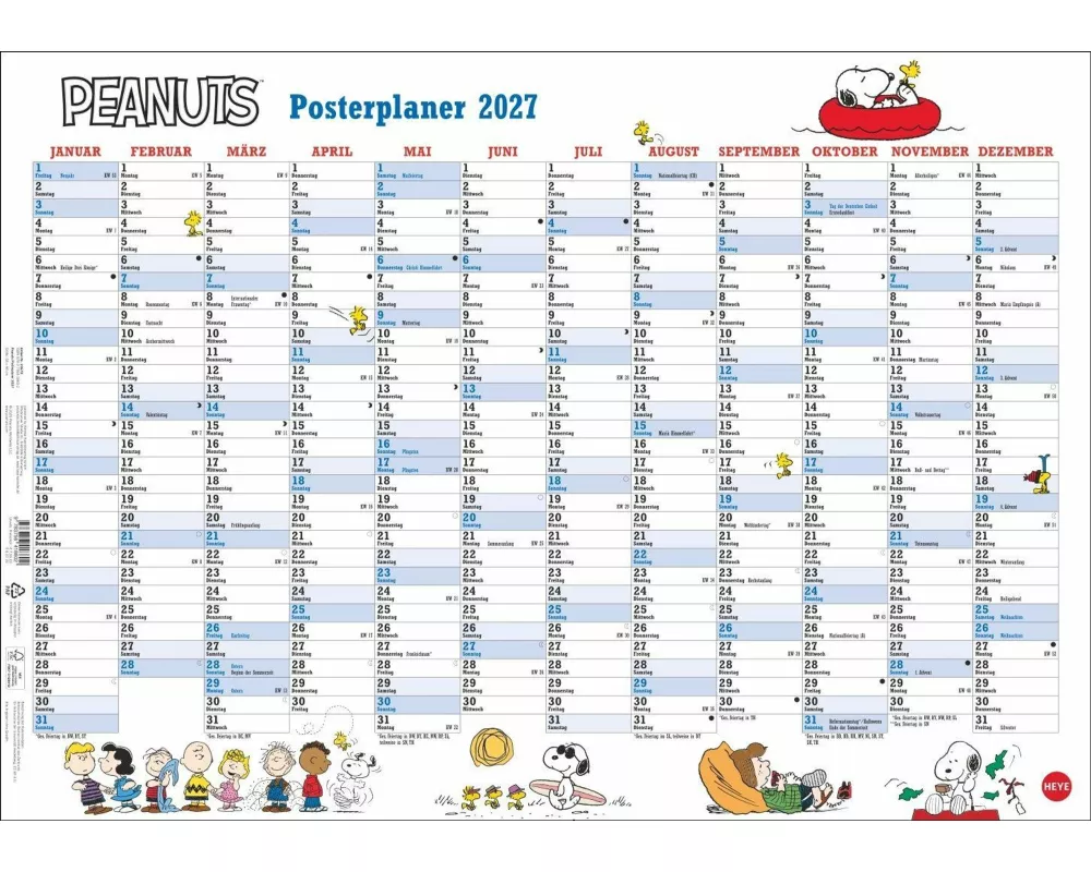 Peanuts Posterplaner 2027