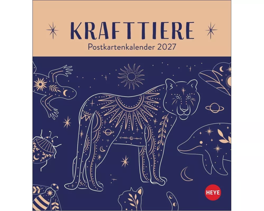 Krafttiere Postkartenkalender 2027