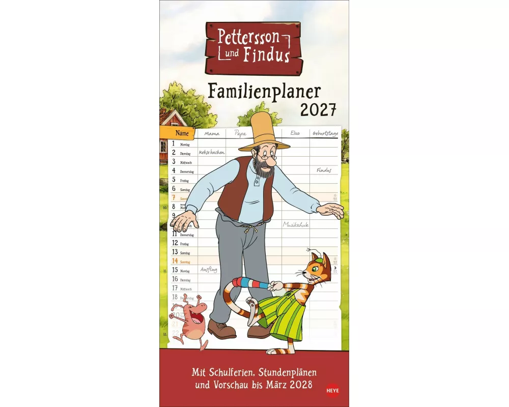 Pettersson und Findus Familienplaner 2027