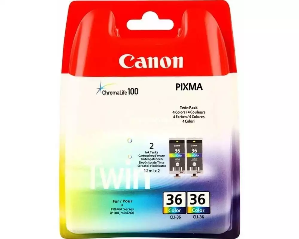Canon Tinte CLI-36, (2 Stück) Color