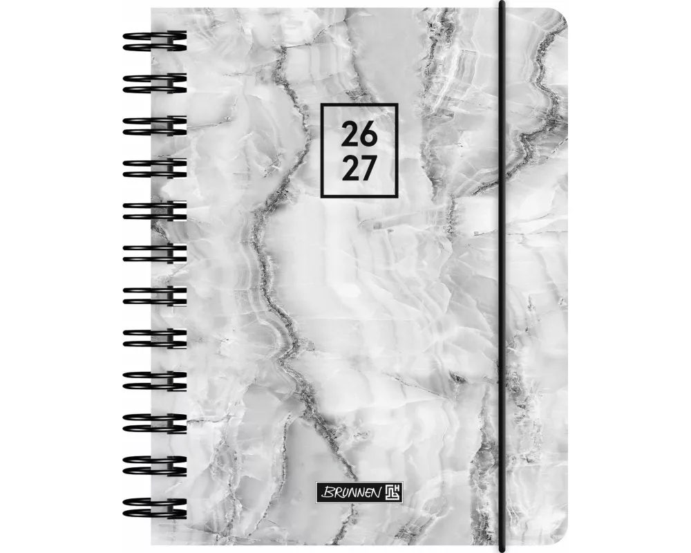 Schülerkalender 2026/2027 "Grey Marble" | A6, Kunststoff