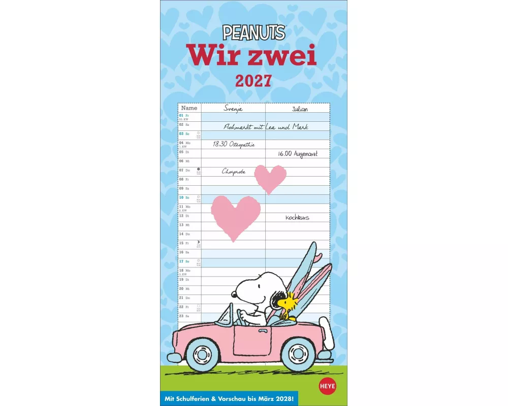 Peanuts Planer Wir zwei 2027
