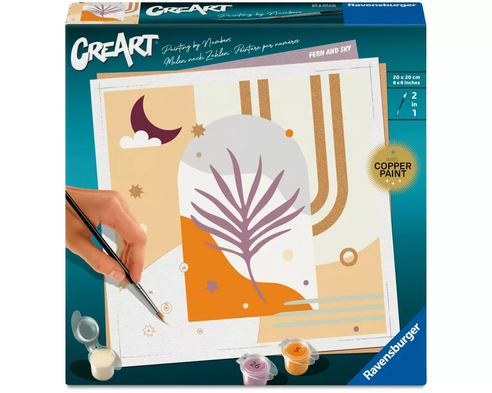CreArt, Malen nach Zahlen Adults Trend - Farn