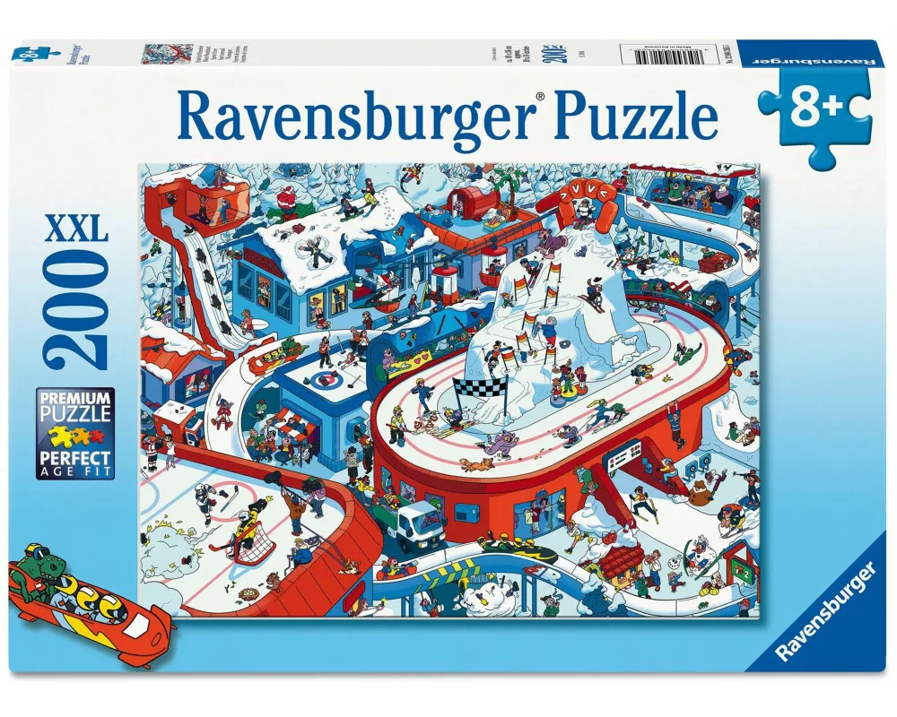 Kinderpuzzle 200 XXL Teile - Trubel im Winterdorf