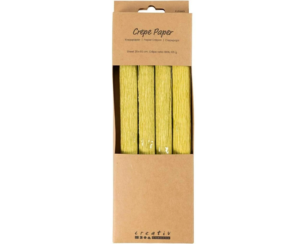Creativ Company Krepppapier 4 Rollen 25 x 60 cm, Hellgrün