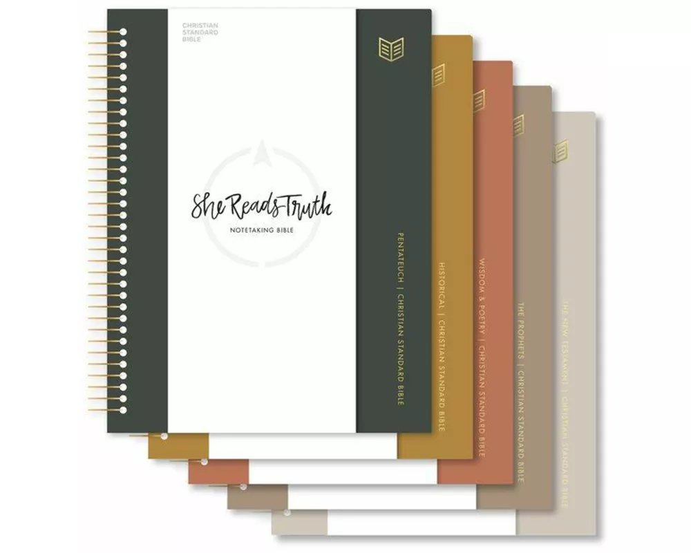 CSB She Reads Truth Spiral-Bound Notetaking Bible, Five-Volume Set, Hardcover