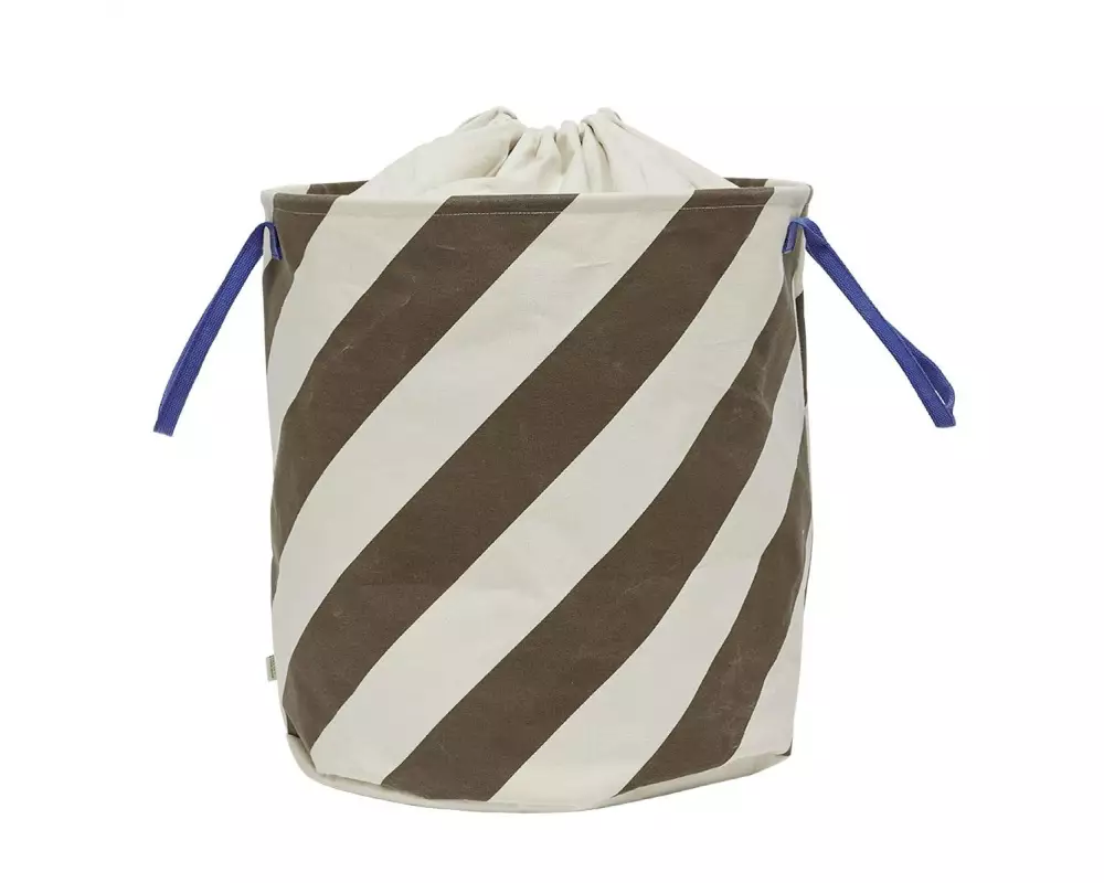 OYOY Aufbewahrungskorb Saki Schokolade/Weiss