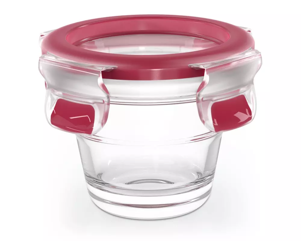Emsa Vorratsbehälter Clip & Close Eco 0.1 l, Rot/Transparent
