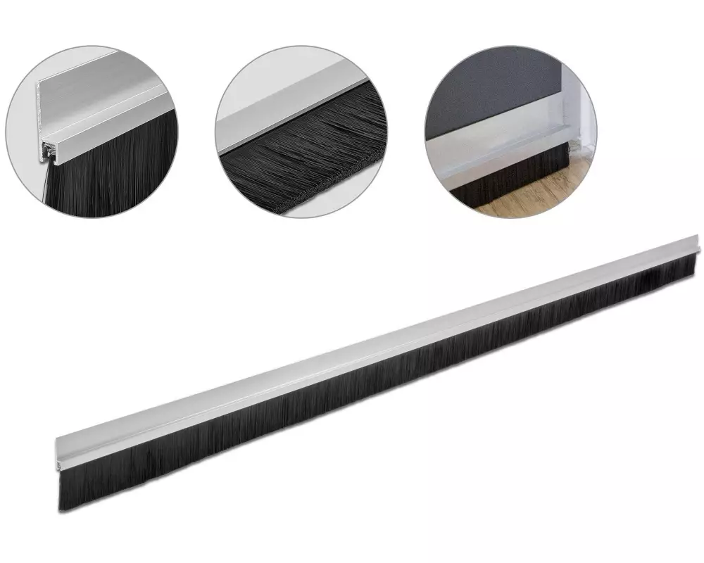 Delock Türdichtschiene Alu-Profil Gerade, 1 m x 40 mm