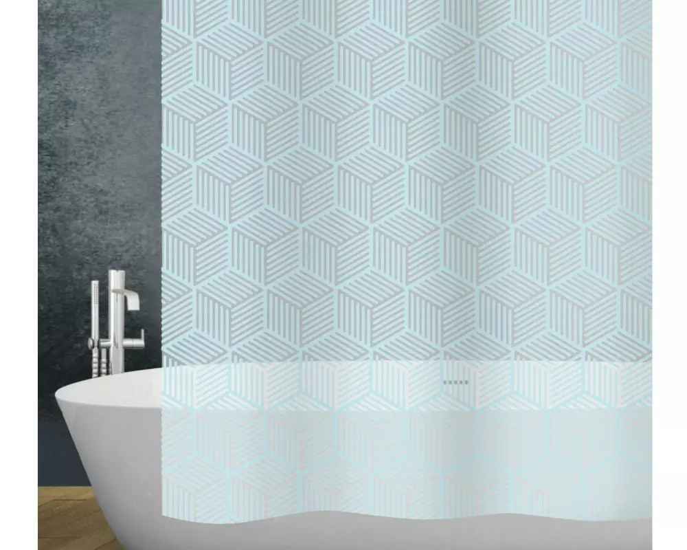 diaqua Duschvorhang Cubic 180 x 200 cm, Hellblau