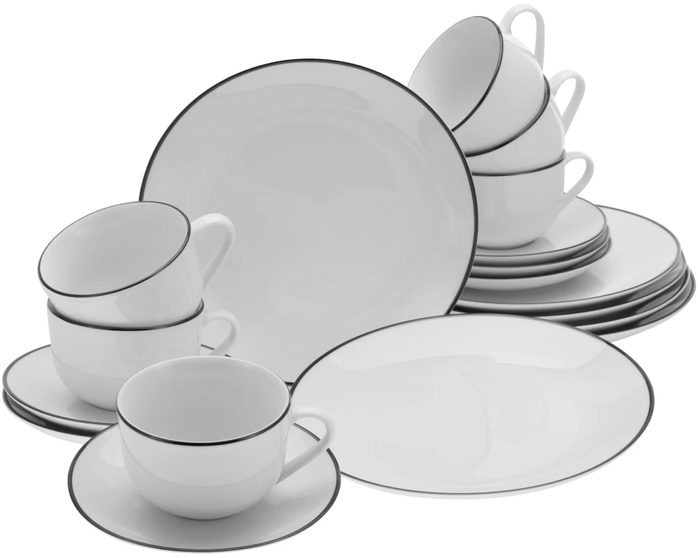 creaTable Teller-Set Schwarz/Weiss