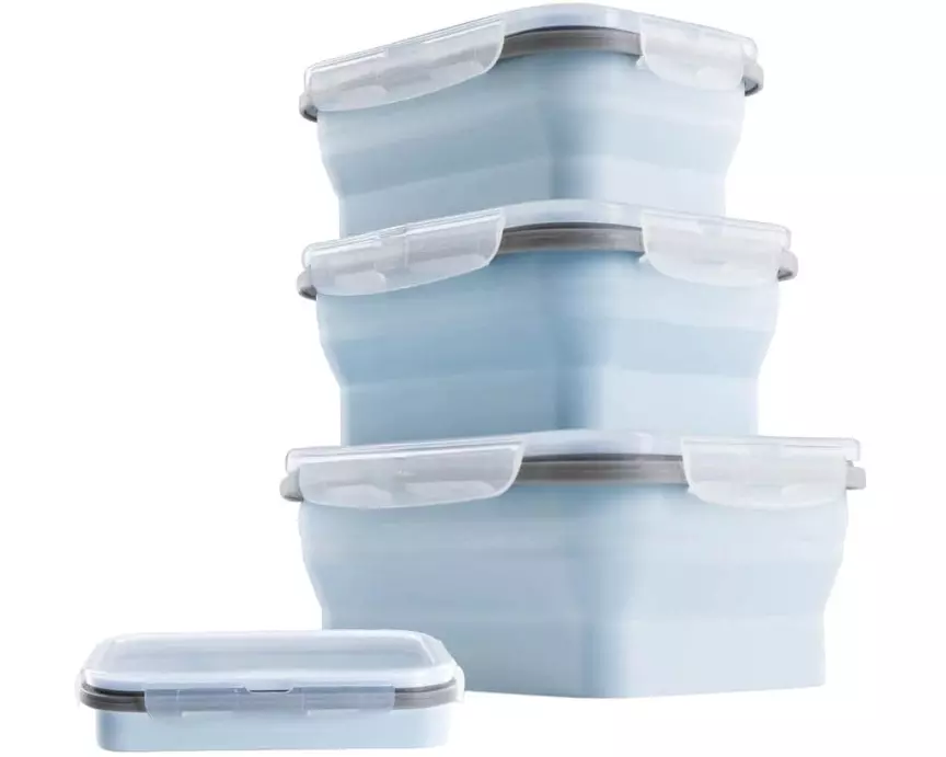 GOURMETmaxx Vorratsbehälter Click-it 8-teilig, Blau