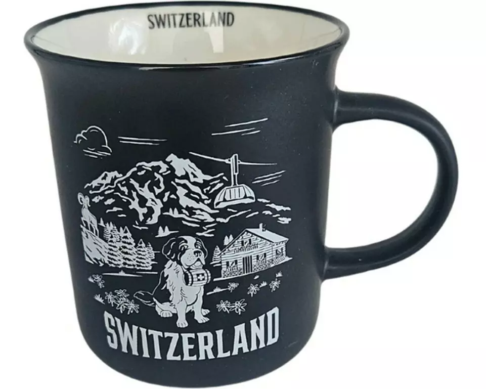creanorm Tasse Switzerland 330 ml, 1Stk., Schwarz