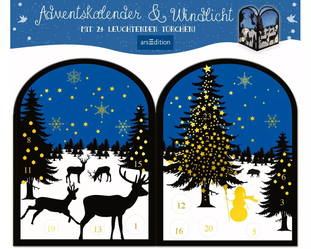 Teelichthäuschen Winternacht