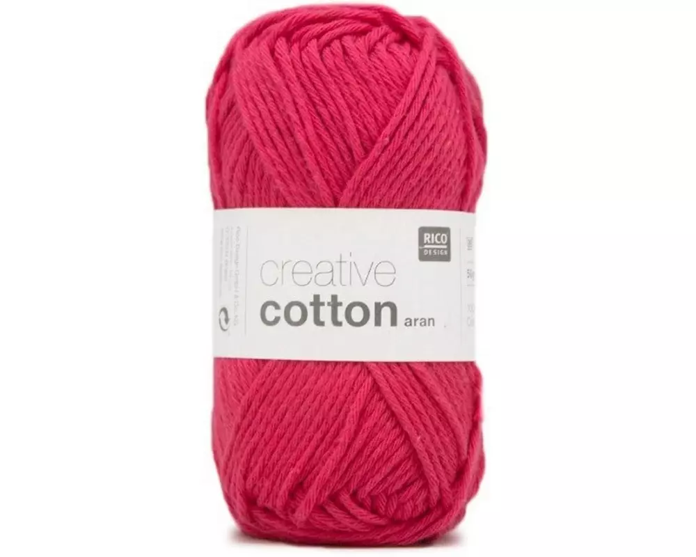 Rico Design Wolle Creative Cotton Aran 50 g, Pink