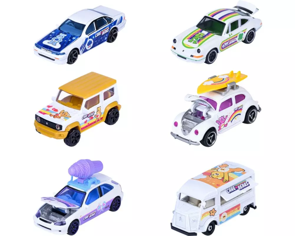 Majorette Care Bears Premium Cars, 6+1-sort. Metalldruckguss