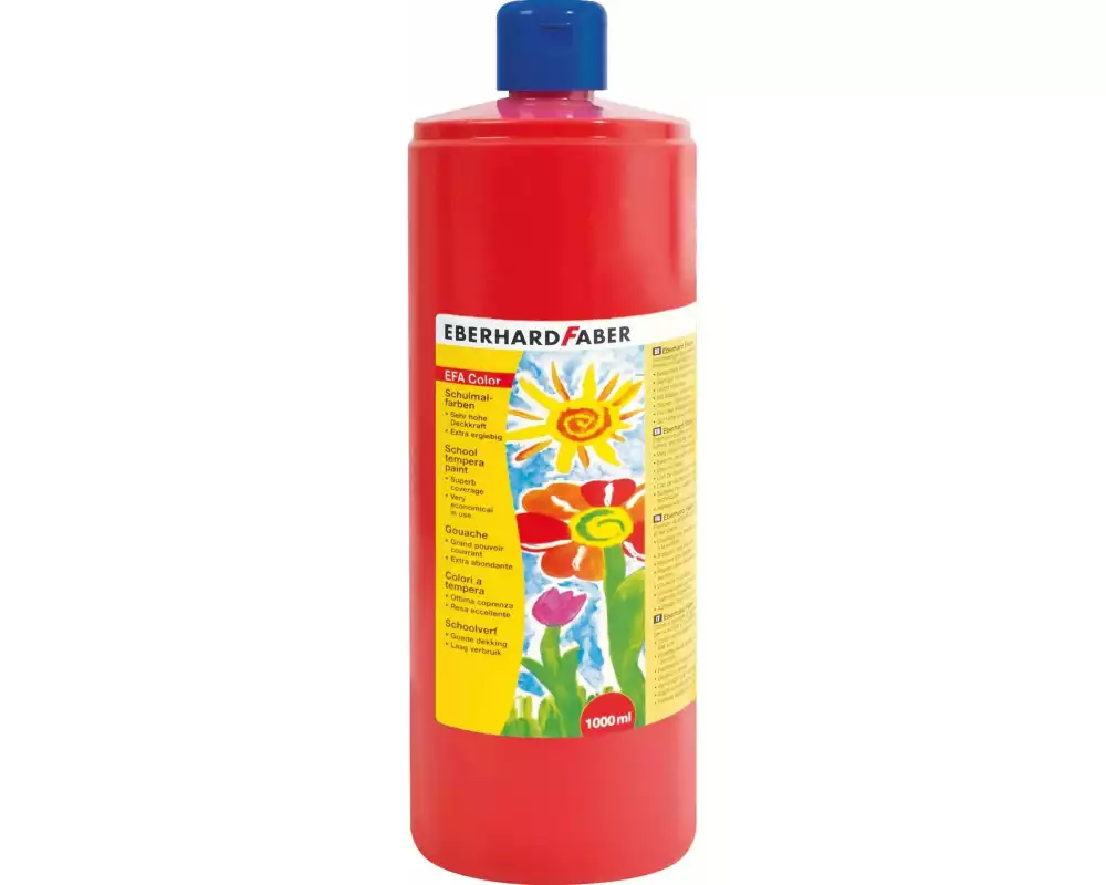Eberhard Faber Temperafarben Efacolor, 1000 ml, Geraniumrot