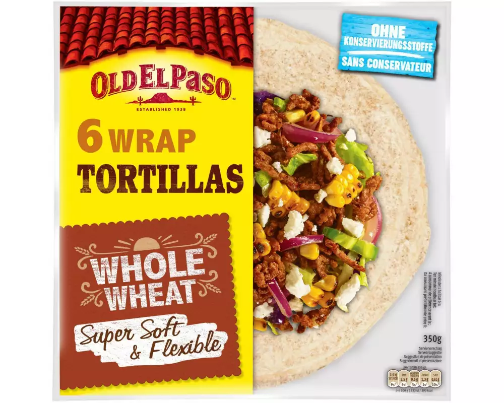 Old El Paso Whole Wheat Tortillas 6 Stück