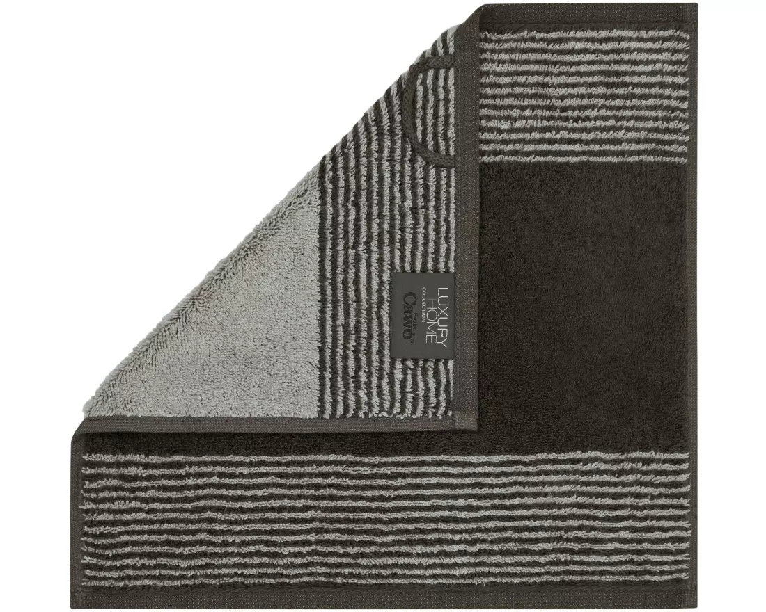 Cawö Waschlappen Two-Tone 30 x 30 cm, Dunkelgrau